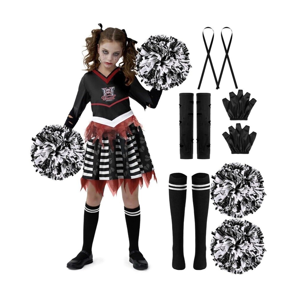 Spooktacular Zombie Cheerleader Costume New Sz S 5-7 Years